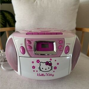 Hello Kitty Stereo AM/FM/CD Cassette Player Boombox And Recorder Working READ